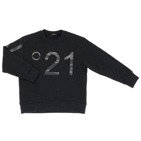 N° 21 Outlet N ° 21 Crewneck Sweatshirt With Logo Black N° 21