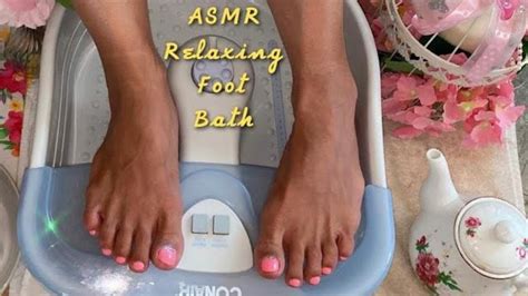 Asmr Relaxing Foot Bath Gentle Foot Massage For Tired Feet Youtube