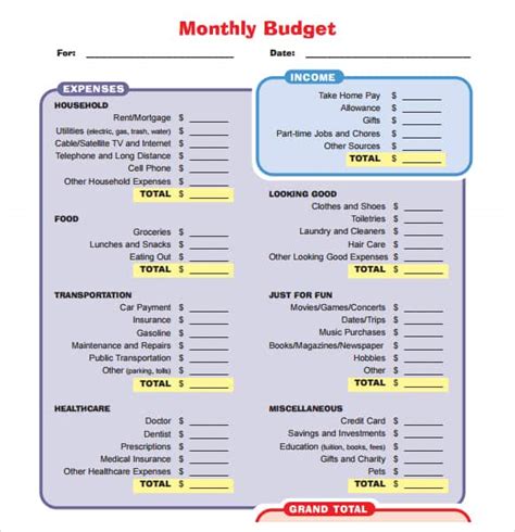 Budget Proposal Template Word Excel Pdf Formats