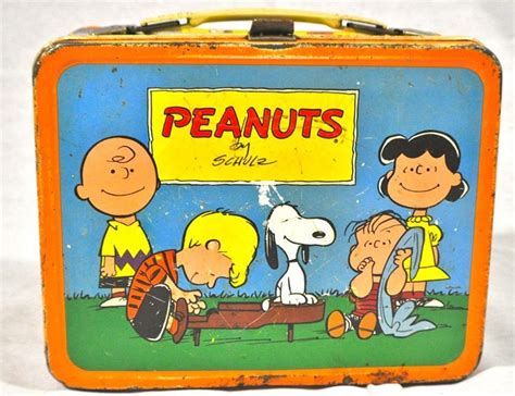 1959 Vintage Peanuts Lunchbox Charlie Brown And Snoopy Vintage