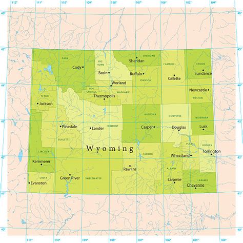 510 Wyoming State Map Illustrations Royalty Free Vector Graphics
