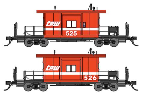 Tip Up Transfer Toledo Peoria And Western Caboose In Ho Scale From