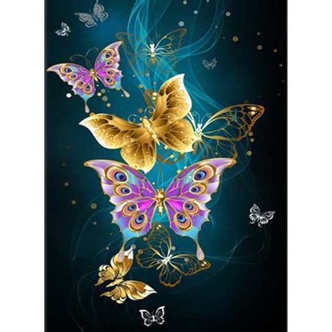 Diamond Painting 5d Full Round Drill Butterfly
