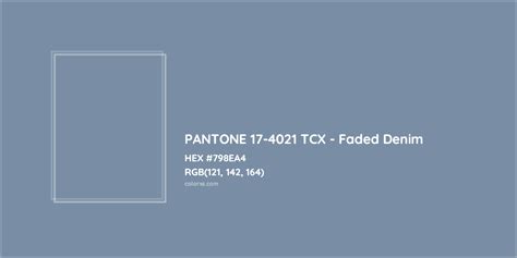 About Pantone 17 4021 Tcx Faded Denim Color Color Codes Similar