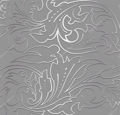 Wallpaper Silver Floral Background Vector — Stock Vector © Emaria 5096273