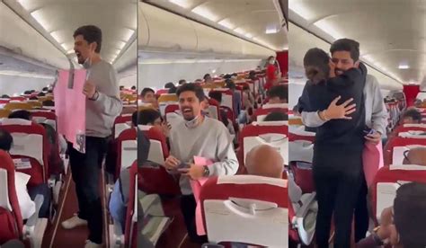 Viral Video Man Surprises Girlfriend With Proposal On A Flight