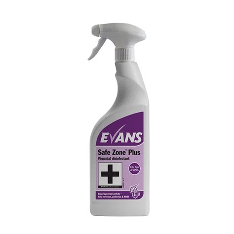 Evans Safe Zone Plus Antiviral Disinfectant 750ml Besafe Supplies Ltd