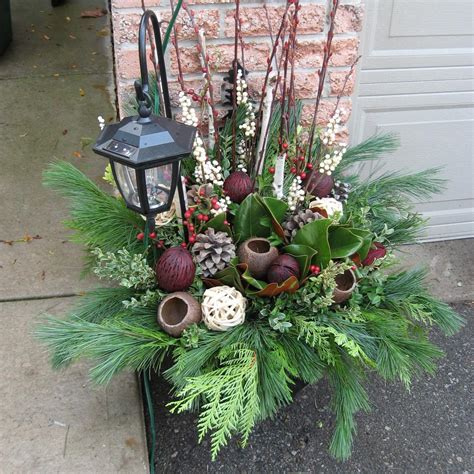 Your potted flowers will need to be moved inside in order to survive once the temperature drops. Ideas for Outdoor Christmas Pots | DIY