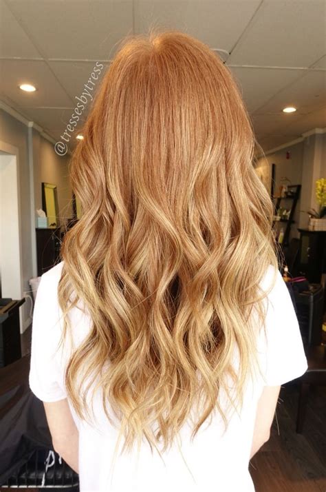 The best highlights for you: Red copper balayage ombre | Red hair with blonde ...