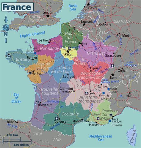 Podział na regiony wszedł w życie 1 stycznia 2016 w ramach reformy administracyjnej francji (nie zmieniono zasięgu terytorialnego departamentów). France - Travel guide at Wikivoyage