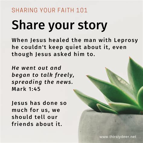 Sharing Your Faith 101 Sharing Your Story Thirsty Deer