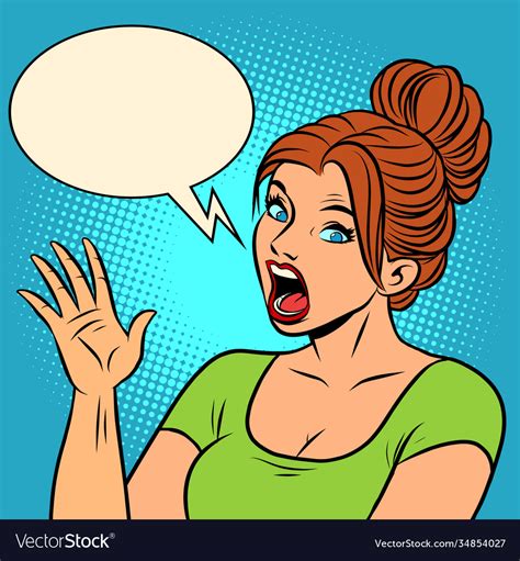 Woman Screams Emotions And Reactions Royalty Free Vector