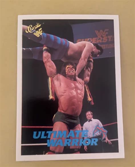 Wwf Wwe Wcw Classic Games Ultimate Warrior 1990 Wrestling Trading Card 43 £350 Picclick Uk