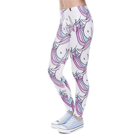 Fluffy Unicorn Womens Leggings Yoga Pants Workout