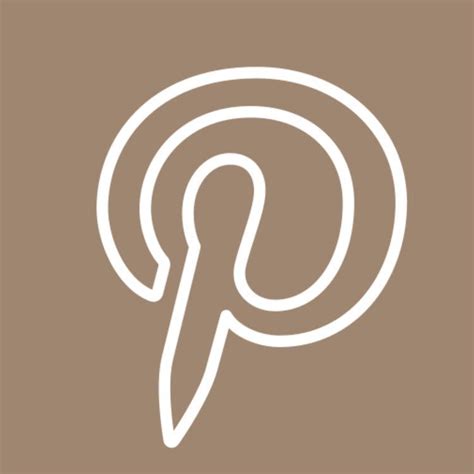 Pinterest App Icon Aesthetic Brown Bmp Fidgety