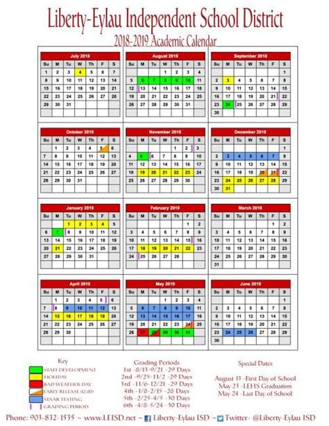 2018 2019 Calendar Academic Calendar Independent School Calendar