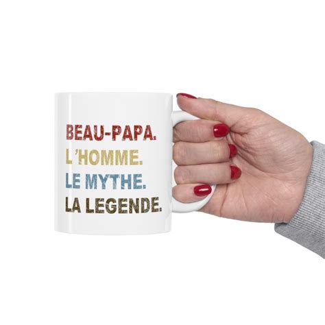 Mug Beau Papa Le Mythe Idée Cadeau Tasse En Céramique