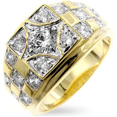 Checkerboard Cubic Zirconia Ring Size 11 Rings For Men Men Diamond