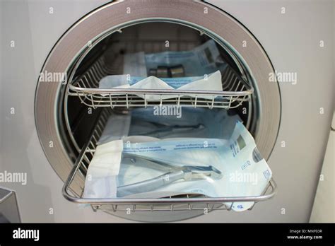 Sterilizing Medical Instruments In Autoclave Equipment For Sterile