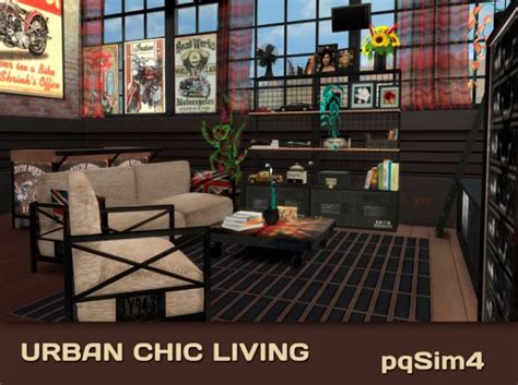 Pqsims4 Urban Chic Livingroom Sims 4 Downloads