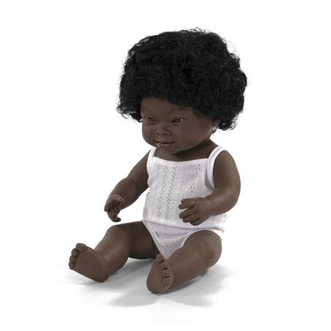 Miniland 38cm Baby Dolls Down Syndrome African Girl