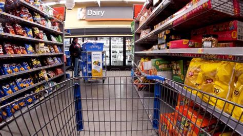 Walmart Retail Grocery Store Interior Worker Shopping Online Orders