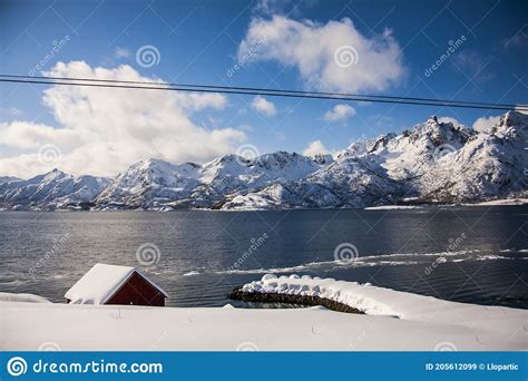 Winter In Lofoten Islands Northern Norway Stock Image Image Of