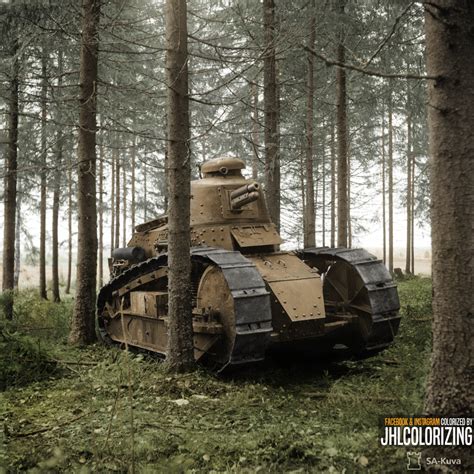 Finnish Army Renault Ft 17 Tank Photographed Before Winter War In