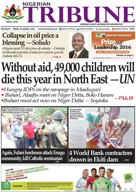 Th August By Nigerian Tribune Issuu