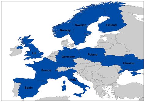 Top 10 Largest Countries of Europe - MapUniversal