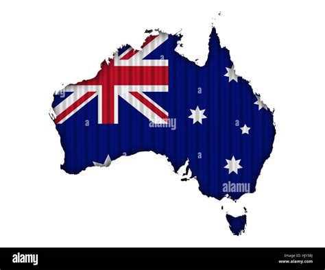 Textured Map Of Australia Stock Photo Alamy