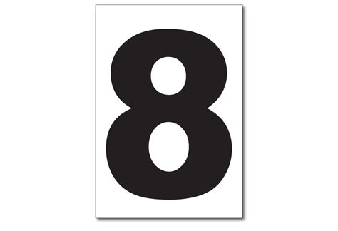 Vinyl Numbers Number 8 Sticker Hhh Incorporated Waste Decals