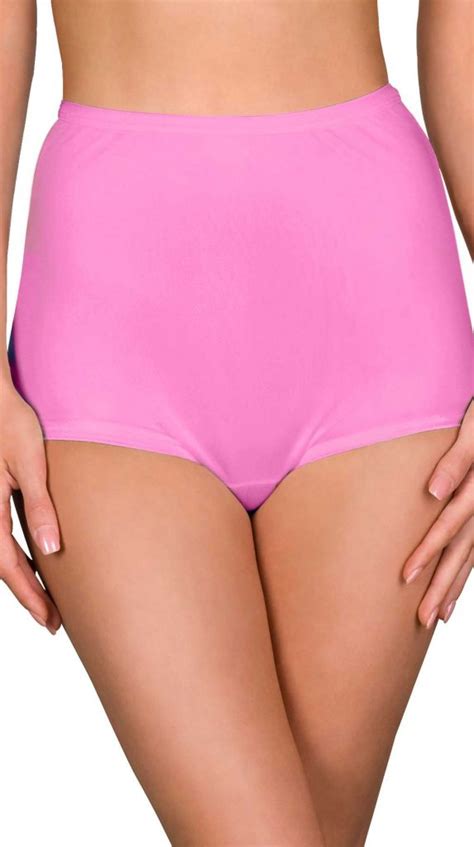 women s nylon full cut brief panties shadowline lingerie