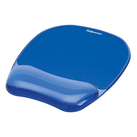Fellowes Gel Crystals Mouse Pad With Wrist Rest 7 87 X 9 18 Blue Buydirect