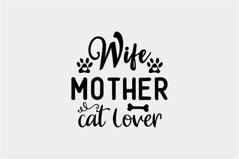 Wife Mother Cat Lover Graphic By Creative · Creative Fabrica