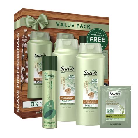 Suave 4 Pc Hair T Set Almond Shea Butter Shampoo Conditioner