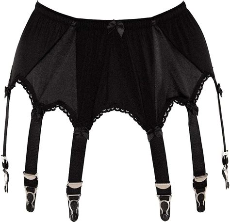 Stockings HQ Women S Classic Strap Plain Front Suspender Belt Amazon Co Uk Clothing