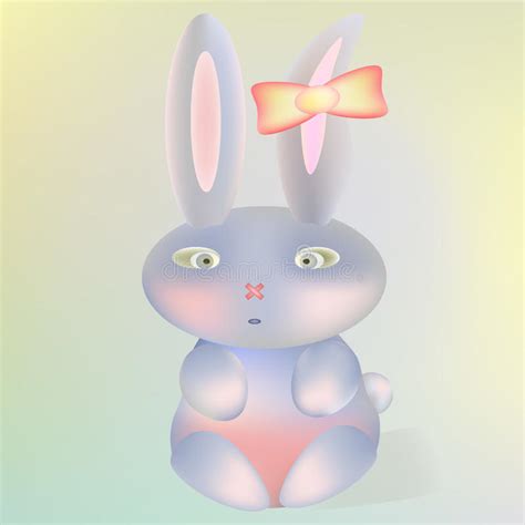 Bunny Baby Cute Cartoon Character Rabbit Animal Stock