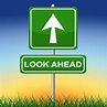 Free Stock Photo of Look Ahead Sign Shows Arrows Aspire And Pointing ...