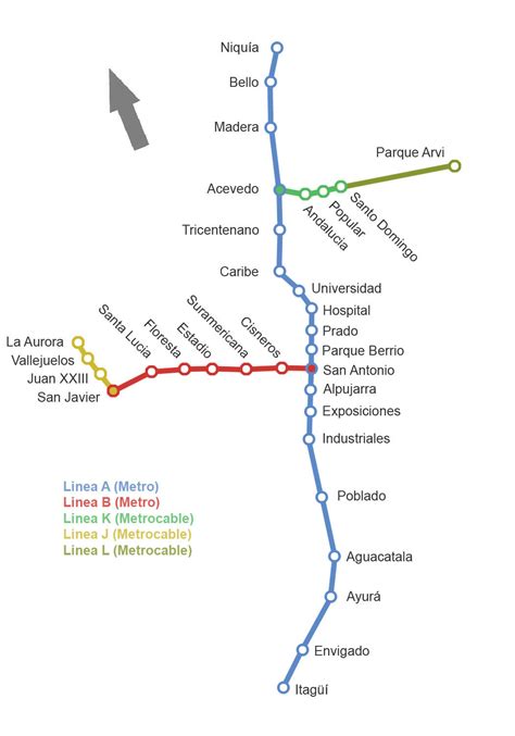 Mapa Metro De Medellin