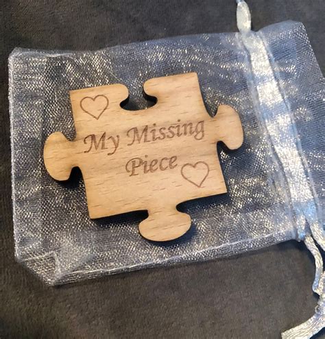 My Missing Piece Jigsaw Keepsake Personalised Name On Back Etsy Uk