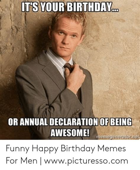 Its Your Birthday Or Annual Declaration Ofbeing Awesome E