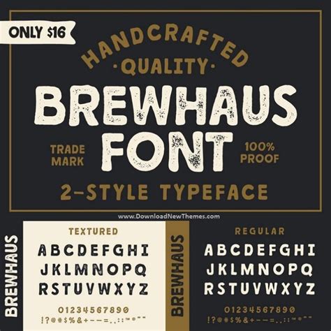 Brewhaus A Vintage Handcrafted Font Brewery Logos Brewery Logo