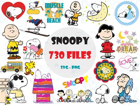 Snoopy Svg Bundle Peanuts Svg Charlie Brown Svg Woodstock Etsy España