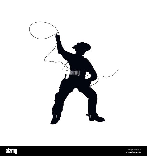 Cowboy Silhouette Stock Vector Images Alamy
