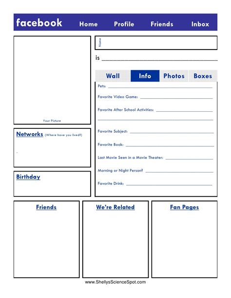 Blank Facebook Page