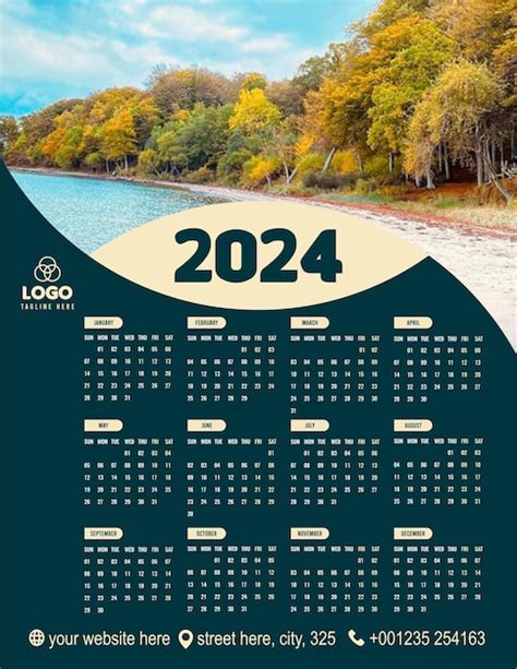 Premium Vector 2024 Unique Style Calendar Design