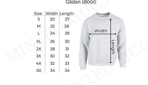 gildan sweatshirt size chart youth