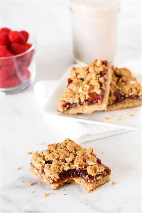 Gluten Free Vegan Raspberry Almond Breakfast Bars Sarah Bakes Gluten Free