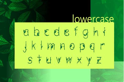 Green Nature Font By Zetdesign